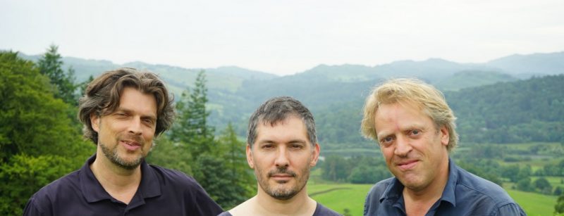 Strijbos & van Rijswijk with poet Jacob Polley (centre) at Grasmere